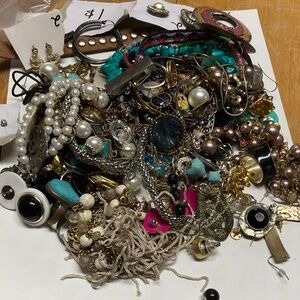Elegant Mixed Color Jewelry Lot. 1 qt. Bag. #5